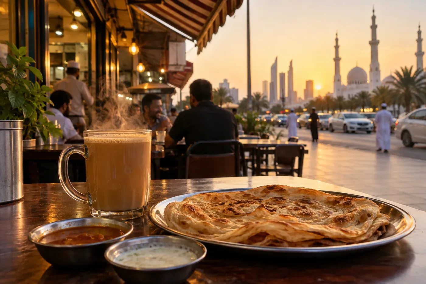 Old Airport Road cafeterias — meal 15–20 AED