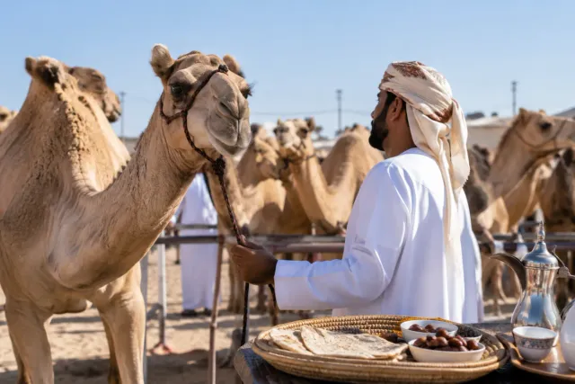 Camel Market Visit + Emirati Breakfast