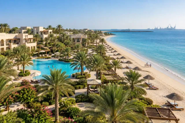 JA Beach Hotel (Jebel Ali) — quieter, all-inclusive