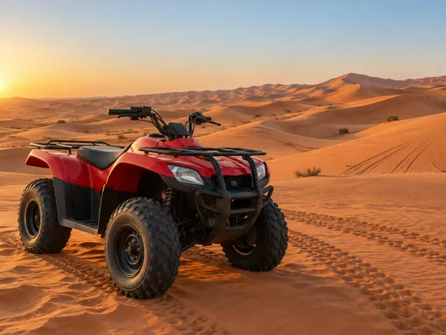 Quad bike on Arabian dunes