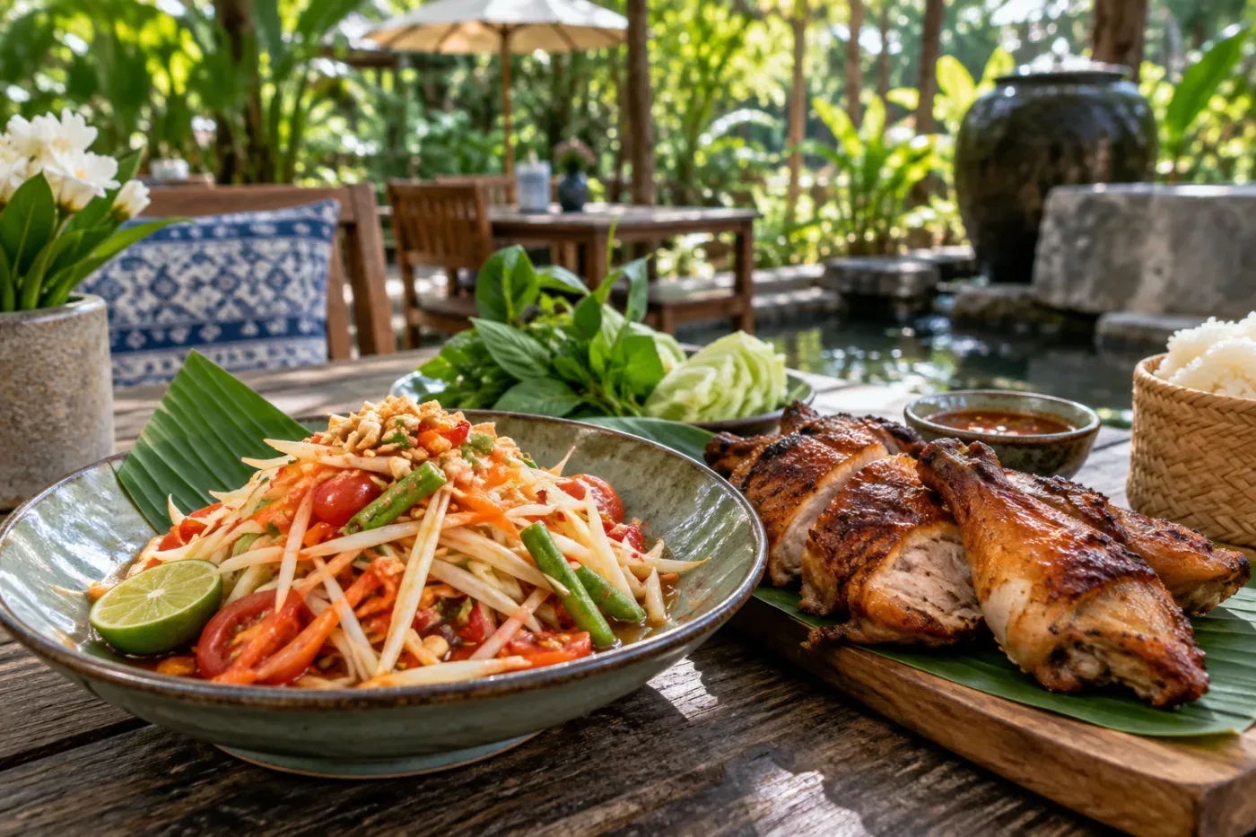 Café Isan — Jumeirah garden setting